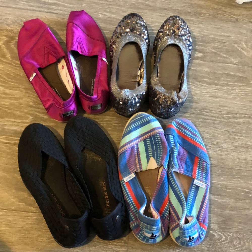 Set of slip on shoes
